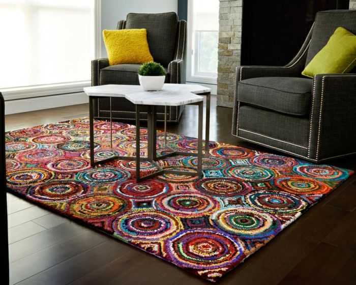 dekorativa mattan mattan i många olika färger för vardagsrummet