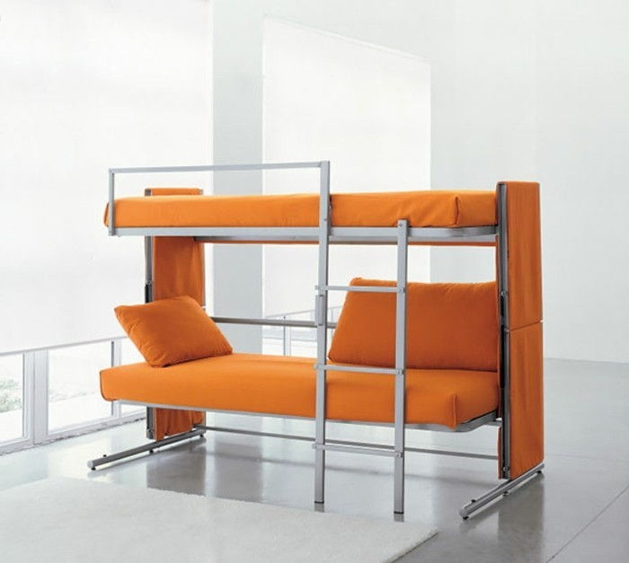 WOHNIDEEN-oturma odası, iki katlı yataklı kanepe yataklı yüksek telli metal bacaklar