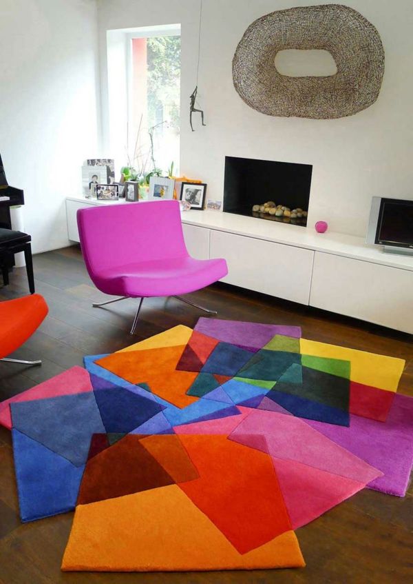 stue design-fargerik teppe
