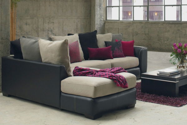 stue-enhet-med-en-super-comfy sofa skinnsofa utforming