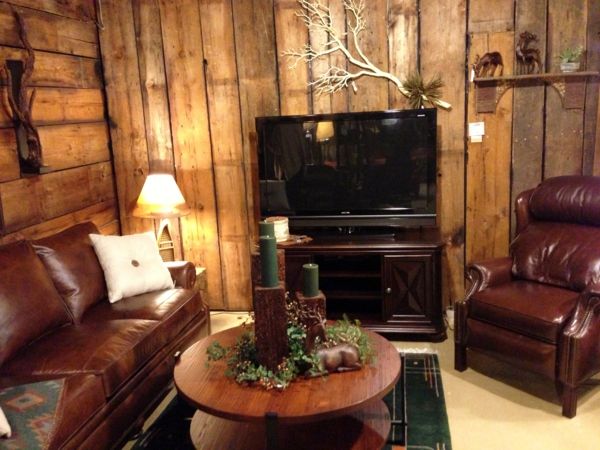 living room-przytulne oświetlenie rustykalnym