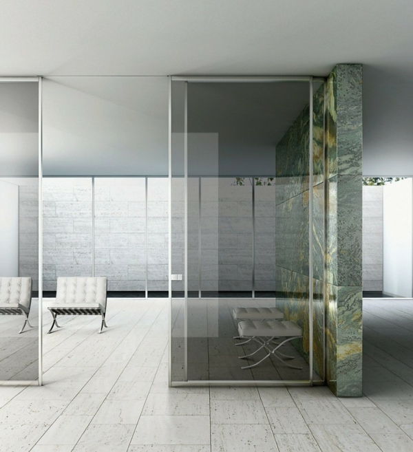 harika-iç-tasarım ile cama kapıları Modern ambiente