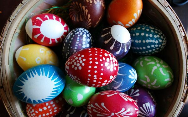 Deco idėjos-už-Velykų Velykų kiaušiniai su colorful-- gražus