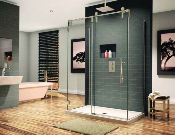 gražus dušo kabina elegantiškas stiklo struktūrų-in-vonios kambarys