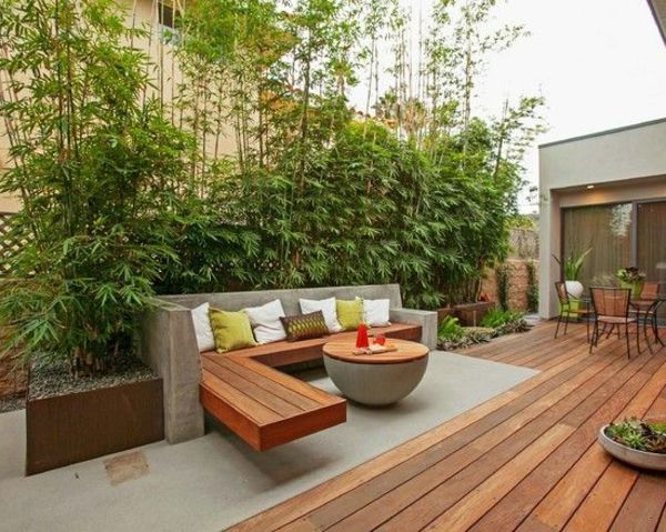 gražus sodas-dizainas-sodo baldai, gražus sodas-mintys-medžio suoliukas sodas