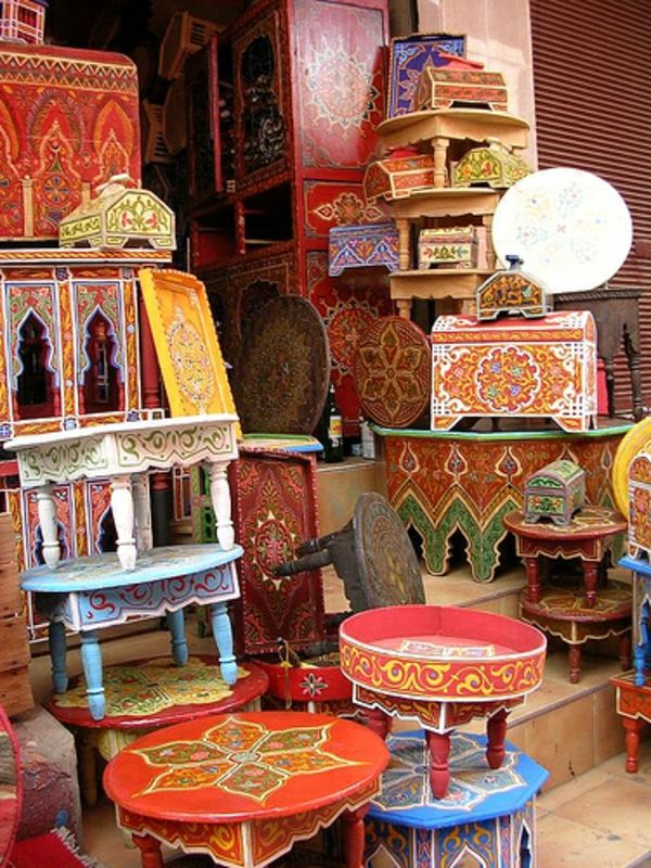 vacker marockansk möbler
