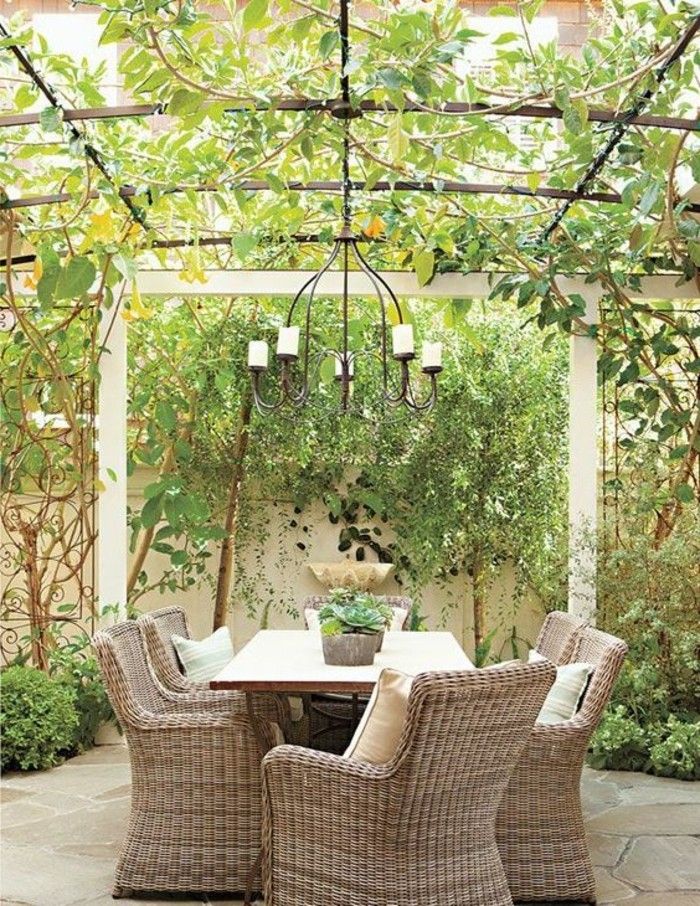 güzel-pergola-den-metal-modern bahçe mobilyaları dahil