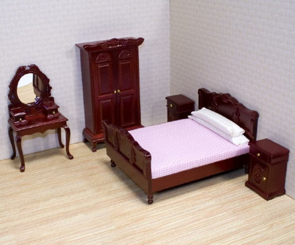vacker-dockhus möbler sovrum-för-doll-make