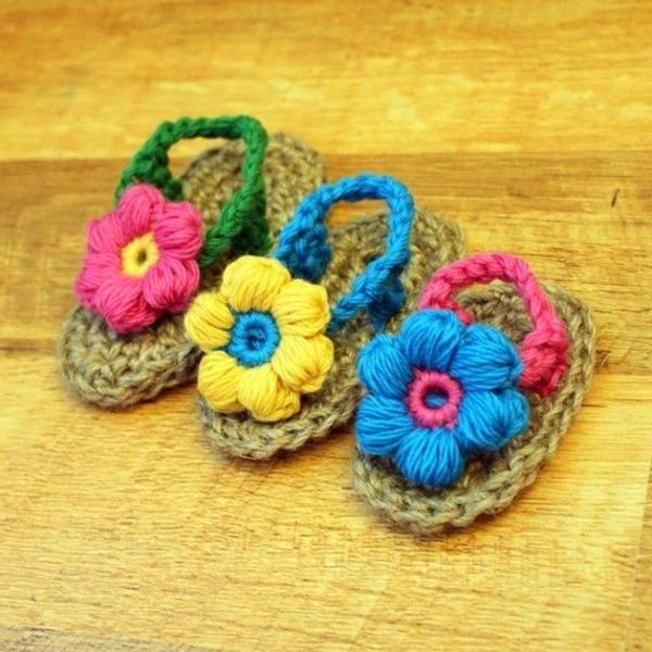 instruções belas sandálias-com-flores-de crochê bela-idéias-crochet-de-baby-crochet-grande-design-crochet