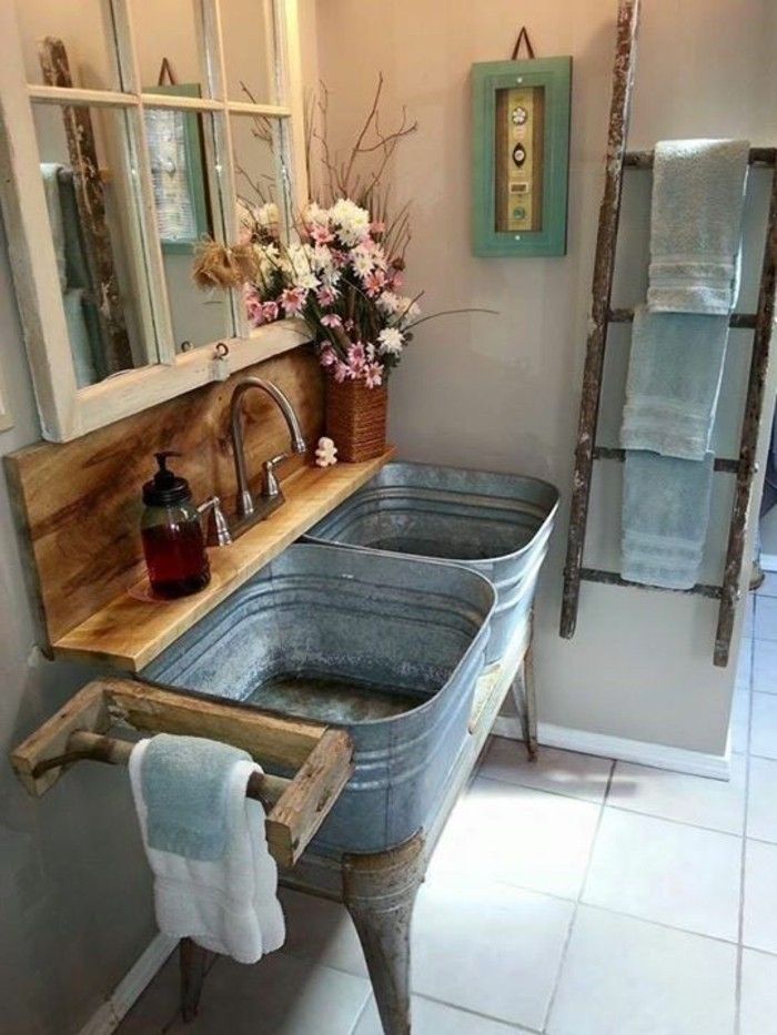 Krásna povodia-own-stavať rustikálny design-pra-kúpeľňa
