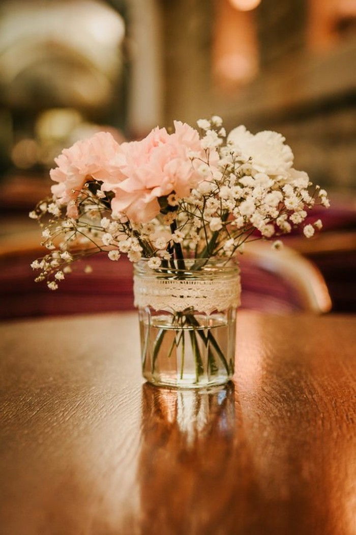 vakre glass-cup-deco-til-Taufe Lys-blomst