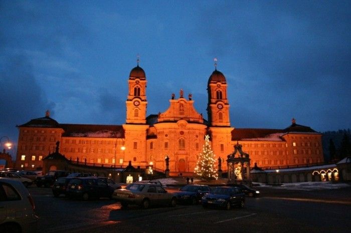 frumoasă fotografie-mănăstire arhitectura Einsiedeln-Schwitzer țară-baroc