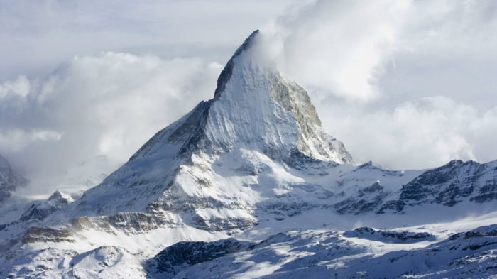 Matterhornas, Zermatas, Šveicarijos Alpėse, Šveicarijoje, Europoje