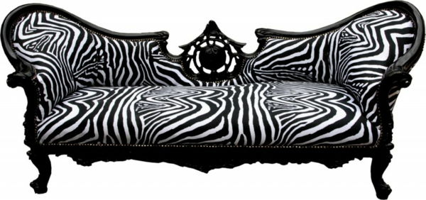 Zebra kailių baldų Casa-padrino-baroko sofa-