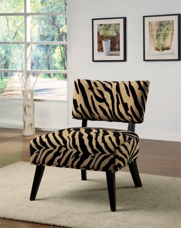 Zebra kailių baldų kėdė dizainas