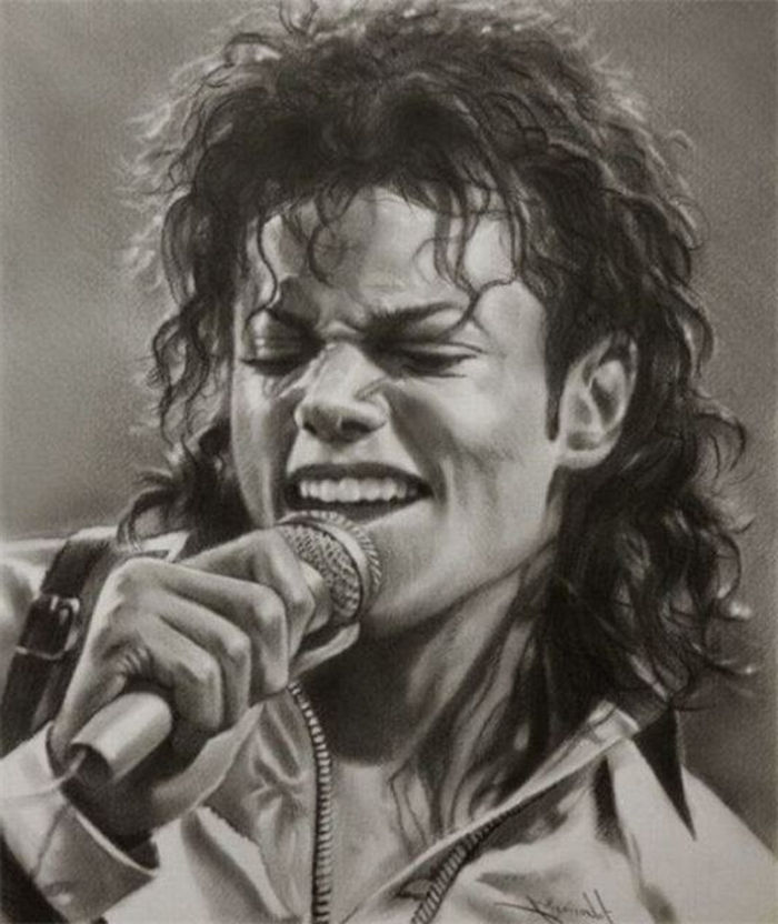 Rysunki-z ołówka-Michael Jacksona