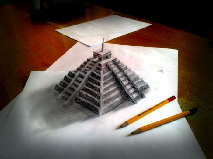desene-cu-creion-piramidă