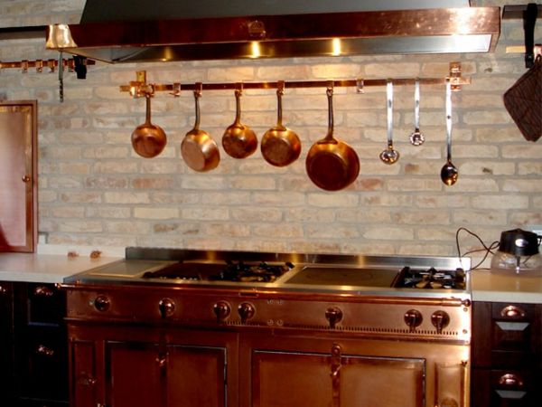 Ziegelwand-modern tasarım-için-mutfak