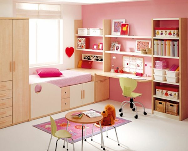 kambario dizainas-modernus-mergaitė-kambarys-apvalusis stalas