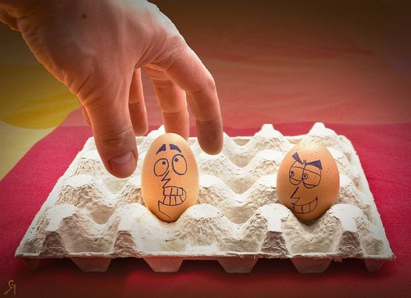 două ouă-mitgesichter-in-carton de oua-funny-poze