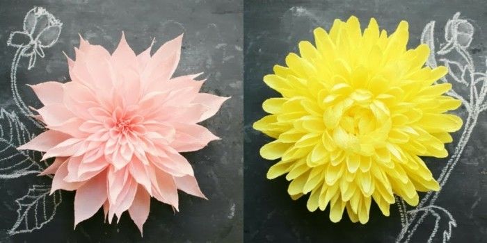 två vackra-foton-två-intressanta-blommor-från-papper