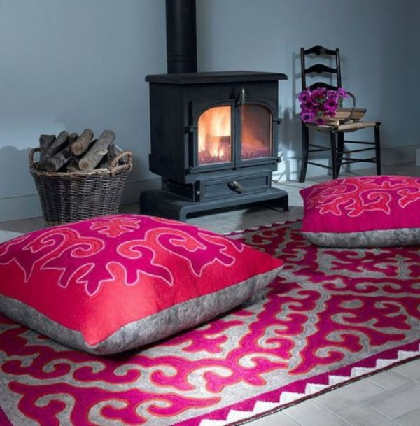 Cyclamen-Oriental sėdynės pagalvėlės-židinys už